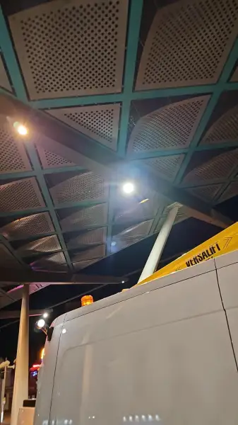 Replaced light at high level in a bust station: Swipe To View More Images